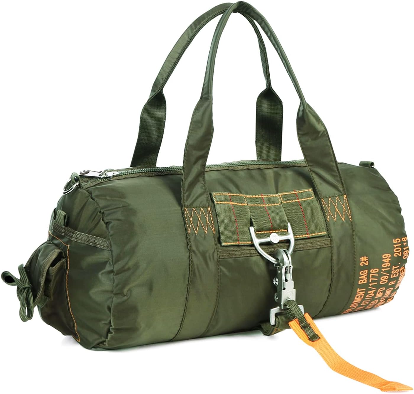 Small Duffle Bag Military Gym Bags 16 Inchs Equipment Bag for Weekender Overnight Tactical Workout Bag Travel Carry On Bag Lightweight with Pockets for Men Women Kid Boy Green