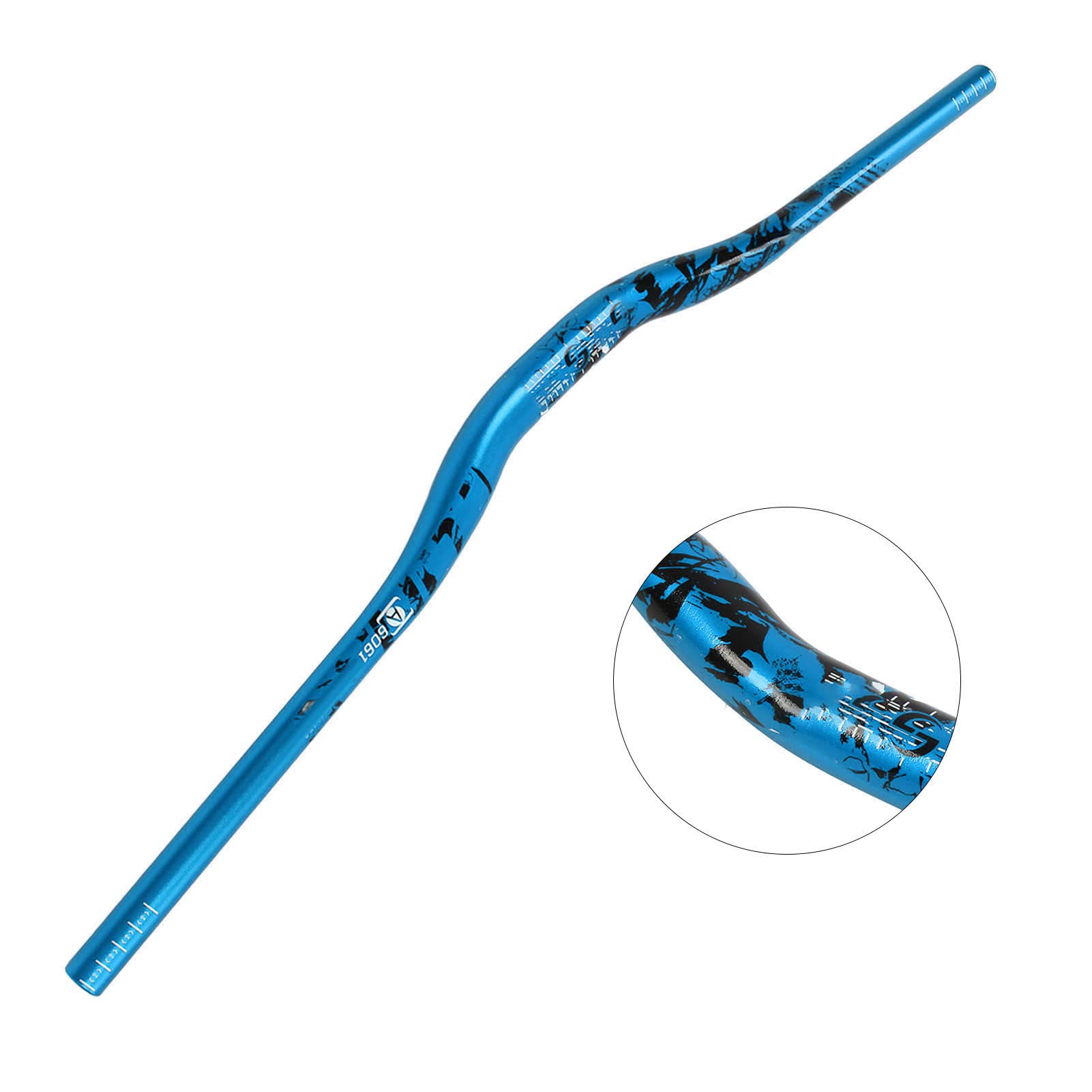 Guidon de Piste de Roue en Alliage D'aluminium Haute Résistance, Longueur de 780 Mm, Conception Ergonomique pour le Vélo de Montagne de Descente (Bleu)