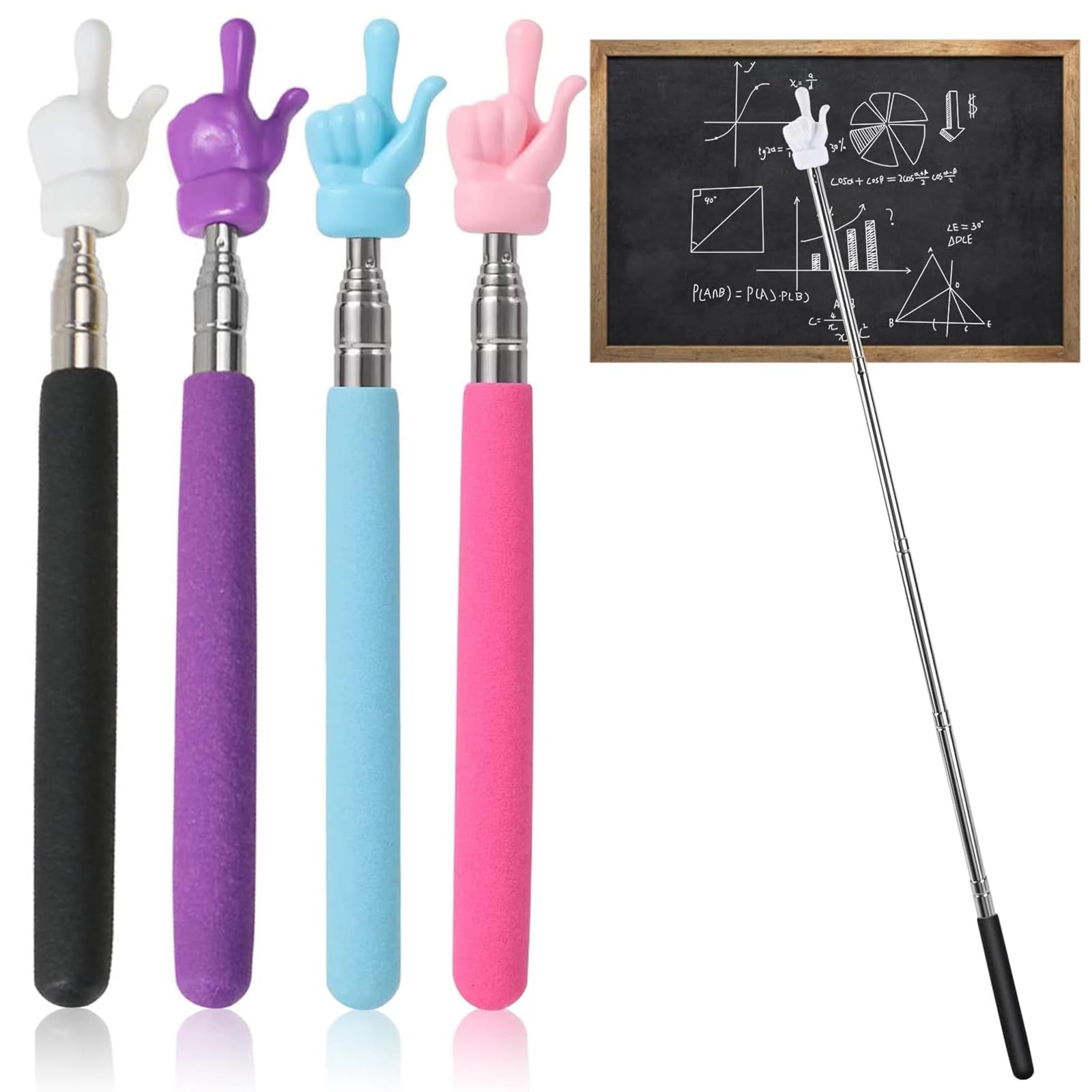 Amazon | 指示棒 教師ポインター 伸縮式 4本入り 指し棒 指差し