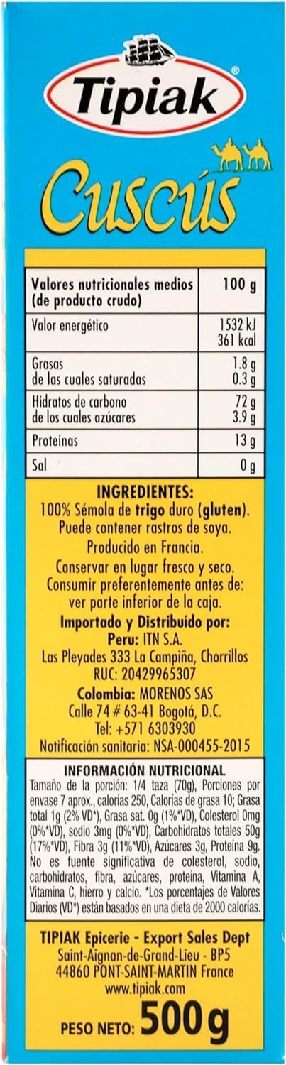 Italian Gourmet Cous Cous italiano 12 x 500g, Hartweizen-Grieß fein