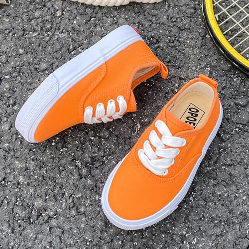 Boys and Girls Low Top Sports Shoes Lace up Canvas Children's Shoes Comfortable and Lightweight Skateboarding Shoes3