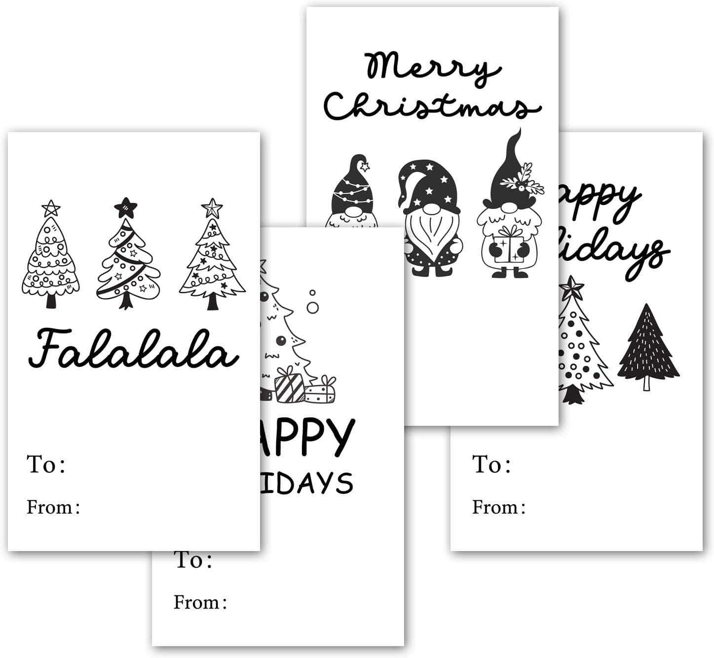 Christmas Gift Wrap Tags Self Adhesive Stickers, Merry