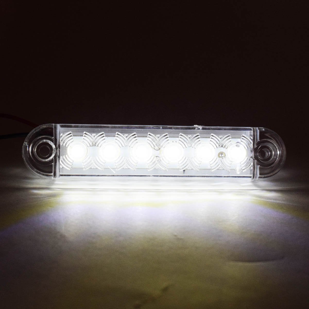 2x Positionsleuchte 12/24V LED Umrissleuchte Weiß E-Prüfzeichen LKW Anhänger Neu - Foto 6