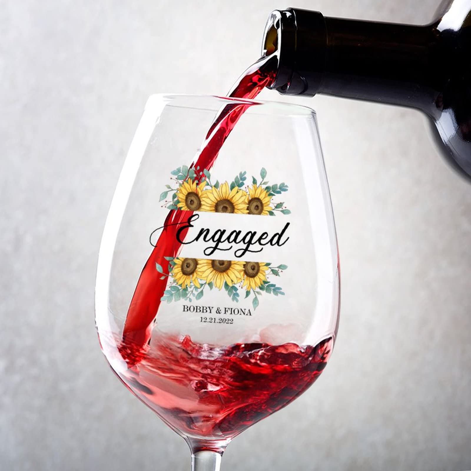 Verres à vin pour anniversaire de mariage et soirées romantiques en duo