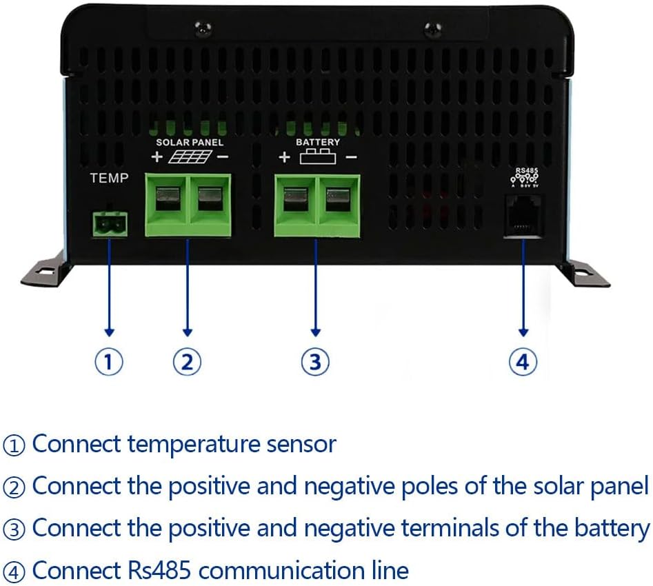 60A MPPT Solar Charge Controller,12V 24V 36V 48V 60V 72V 84V 96V Solar Battery Regulator PV Max 230V for Sealed Lead Acid Gel and Li Battery