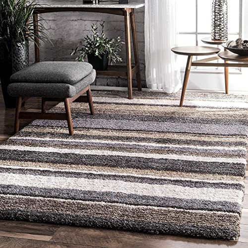 Image of Shaggy Rug for Bedroom Living Room 3X5 FEET Fluffy Plush Area Carpet with Non Slip Backing, Modern Cozy Floor Rug for Home Decor and Comfort (Luxury M-Grey)