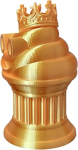 Miniatura 3 de Znet3D Trofeo de emoji King Poop  Premio divertido y regalo  Hecho a mano con fabricación aditiva  6 pulgadas de alto  Con un emoji de caca sólida