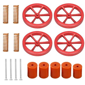 Upgraded Ender 3 Springs Kit,4 Pcs Hand Twist Leveling Nut +4 Pcs Hot Bed Die Springs +5 Pcs Silicone Leveling Column Solid Bed Mounts for Ender 3/V2/Pro/Ender 3 S1/Pro/Plus/Ender 3 Neo/Max Neo.