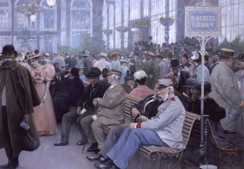 Impression Tableaux la colonnade de Sprudel par Wilhelm Gause Art Moderne - 5