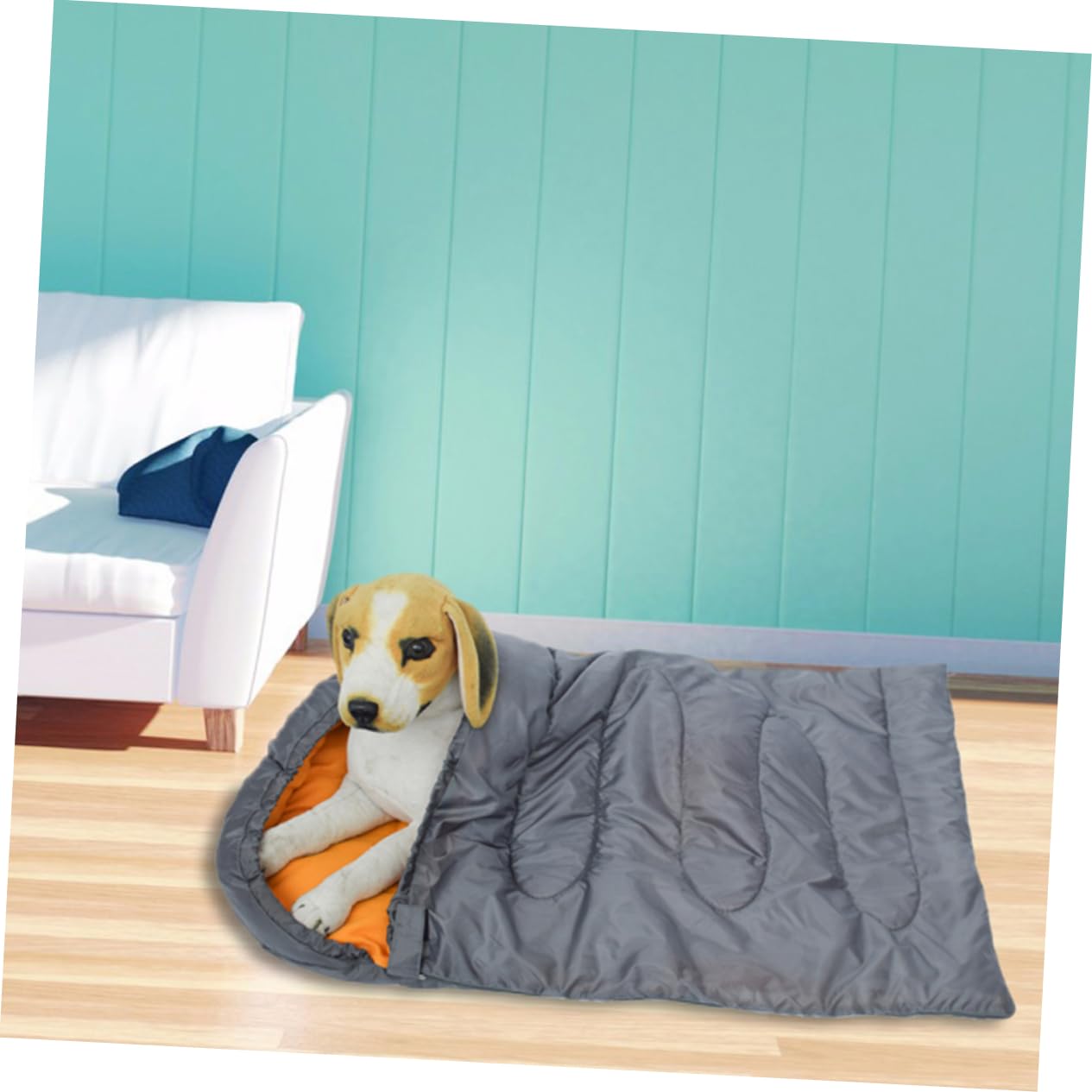 Happyyami Tragbarer Schlafsack für Hunde aus Polyester und Fleece Wärmendes Hundebett für Outdoor Reisen Kompakte Form Leicht zu Transportieren und Verstauen