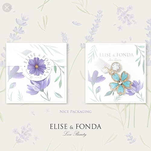 Miniatura 5 de ELISE & FONDA CP162 Puerto de carga USB antipolvo, pequeño colgante de flor de cerezo para iPhone 11XS MAXXRX8 Plus76S7SE iPad iPod (azul), Metal