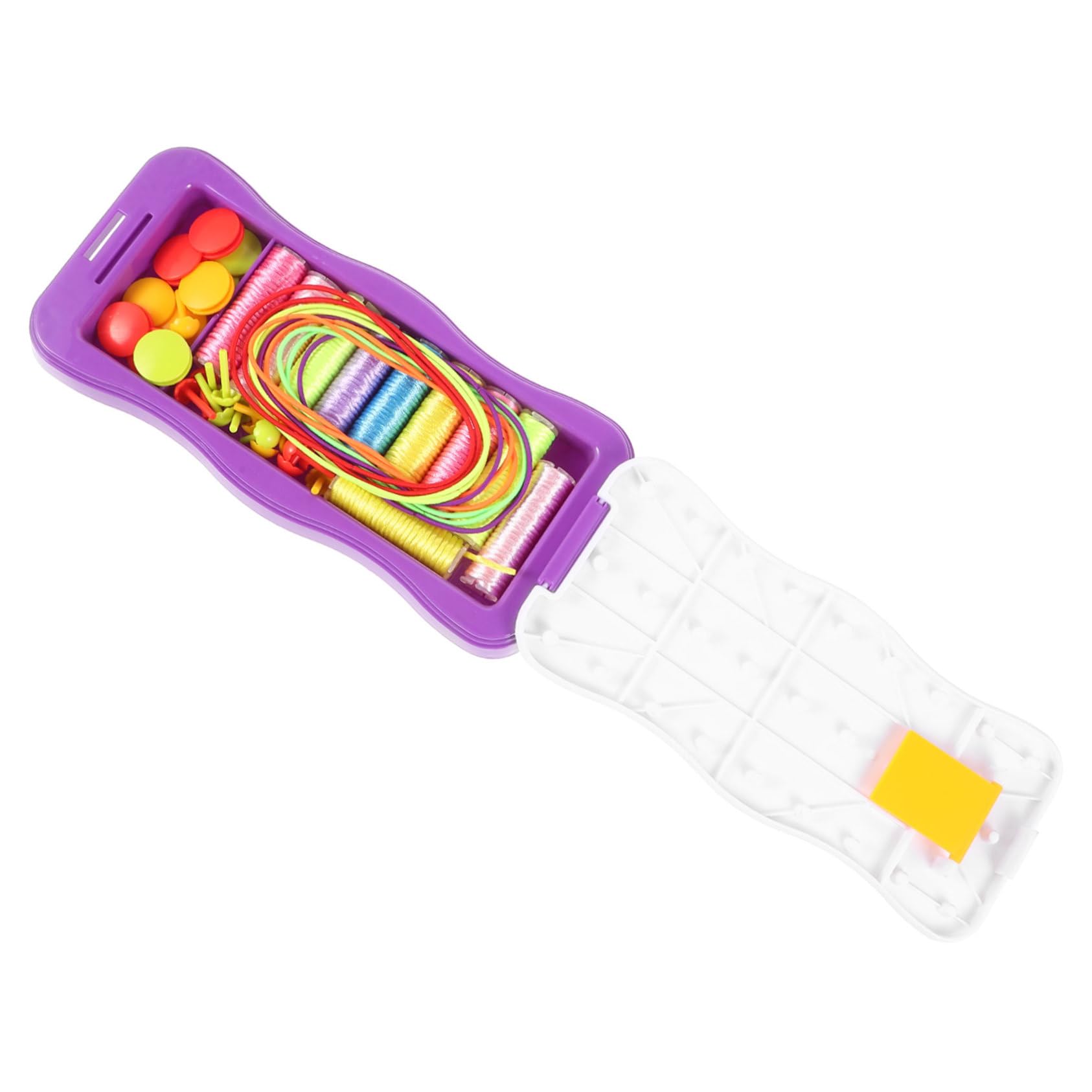 LALAFINA 1 Set DIY Craft Bracelet Woven Frame Kit Knitting Machine Loom Kit for Girls Beading Accessories Lanyards Weaving Tool