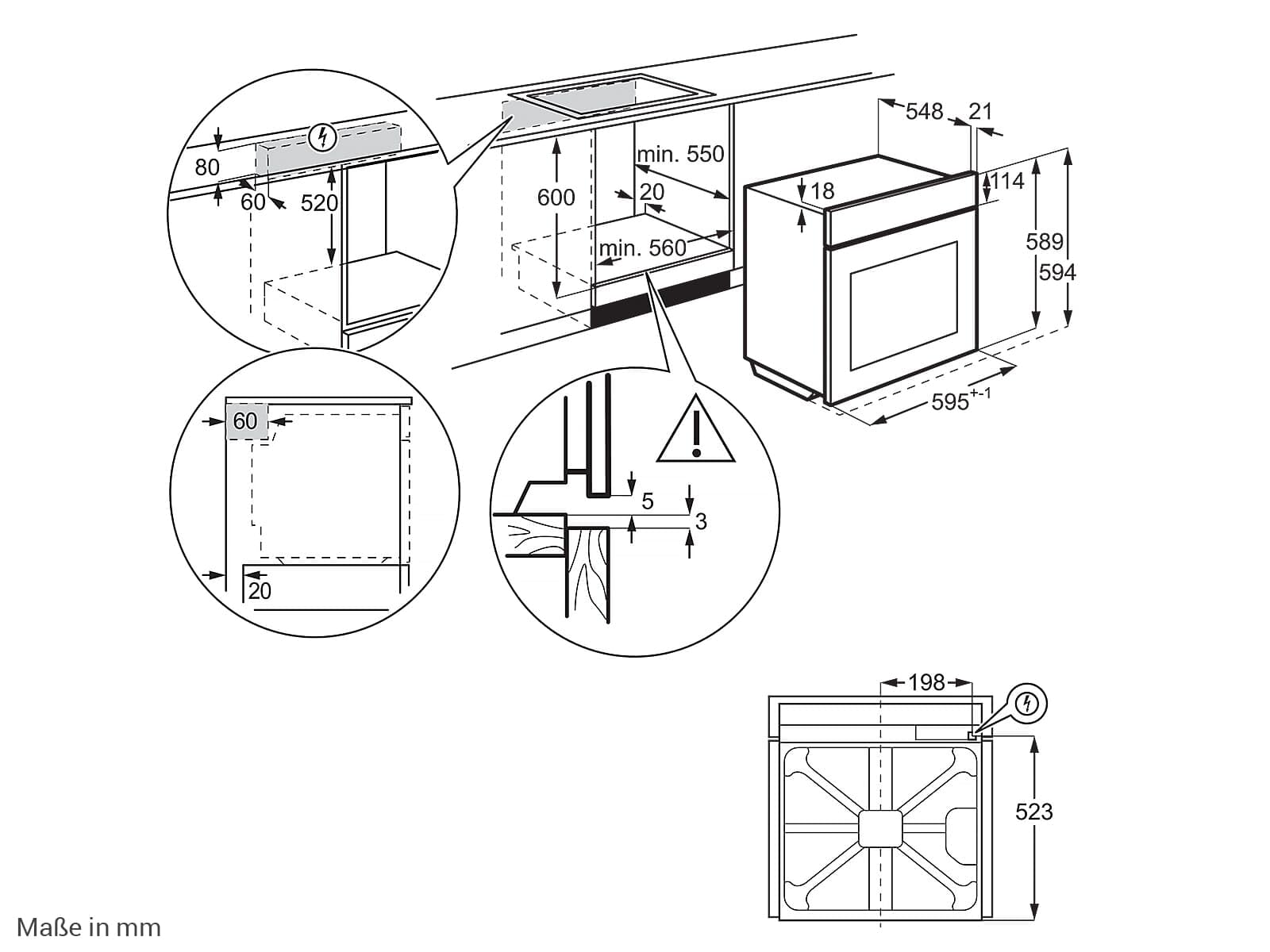 AEG NBE7P60SB MealAssist Pyrolyse Backofen Schwarz