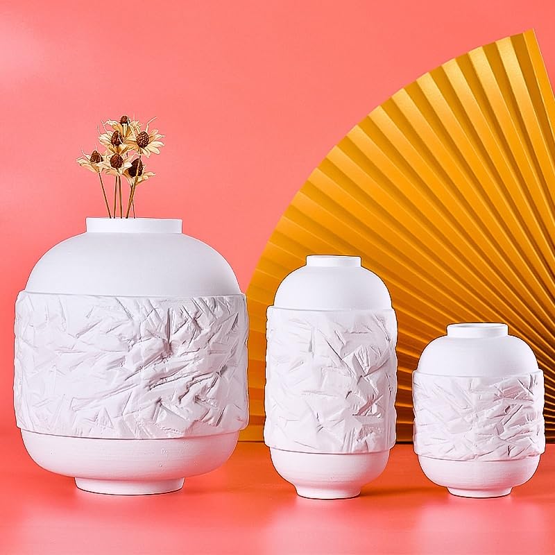 Vase en céramique et arrangement de fleurs pour salon ou bureau contemporain