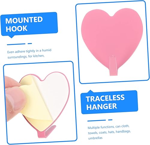 Miniatura 2 de Veemoon Ganchos adhesivos fuertes, ganchos de pared adhesivos para colgar sobre soporte de metal, ganchos de techo resistentes, ganchos de baño,