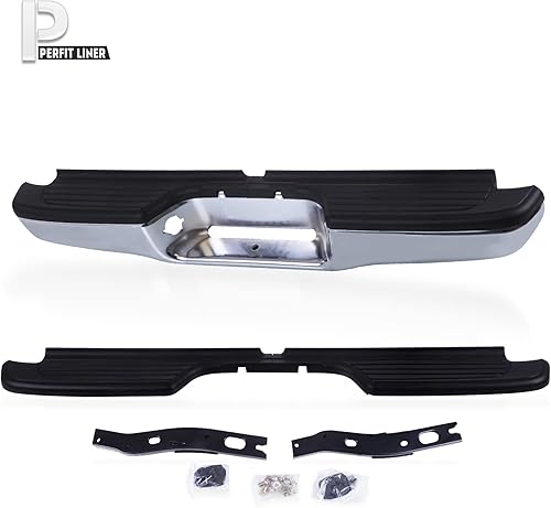 Miniatura 2 de Perfit Liner Nuevas piezas de repuesto cromadas para parachoques trasero compatible con camioneta Toyota Tacoma 95-04, compatible con TO1102215