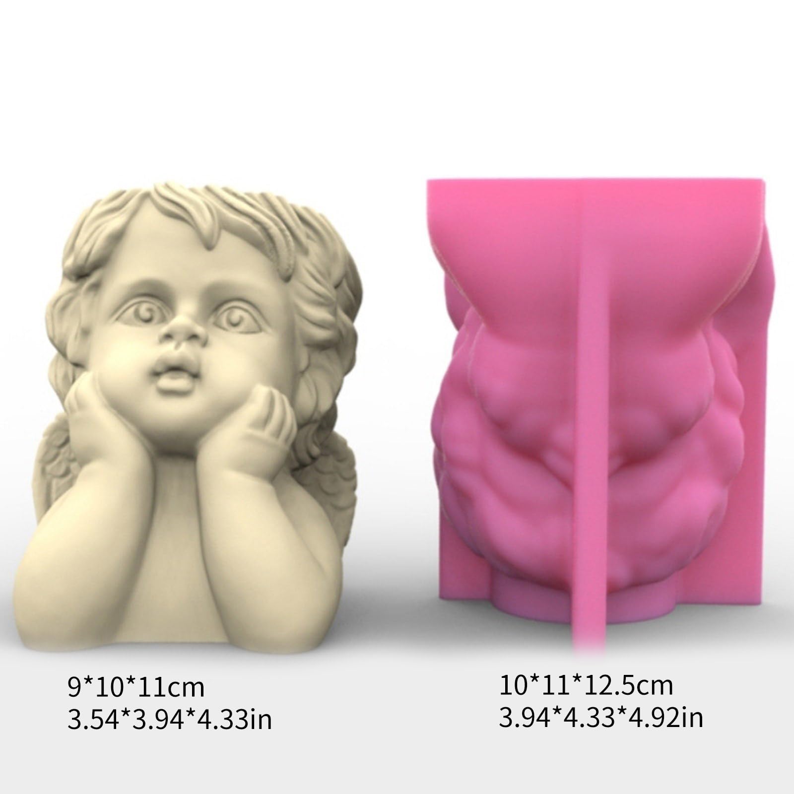 Molde creativo de resina para decoración de mesa y jardines de cemento con forma de niña