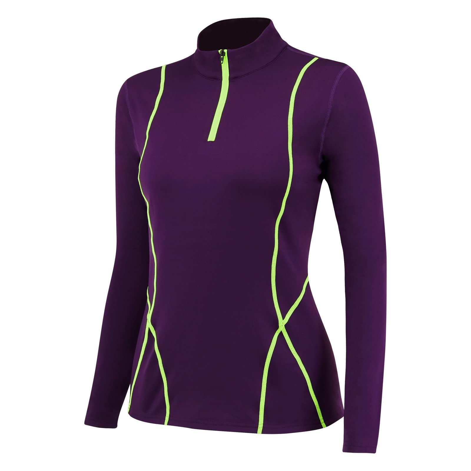 Sudadera deportiva para mujer, de invierno, para correr, yoga, manga larga, elástica, cuello alto, camiseta