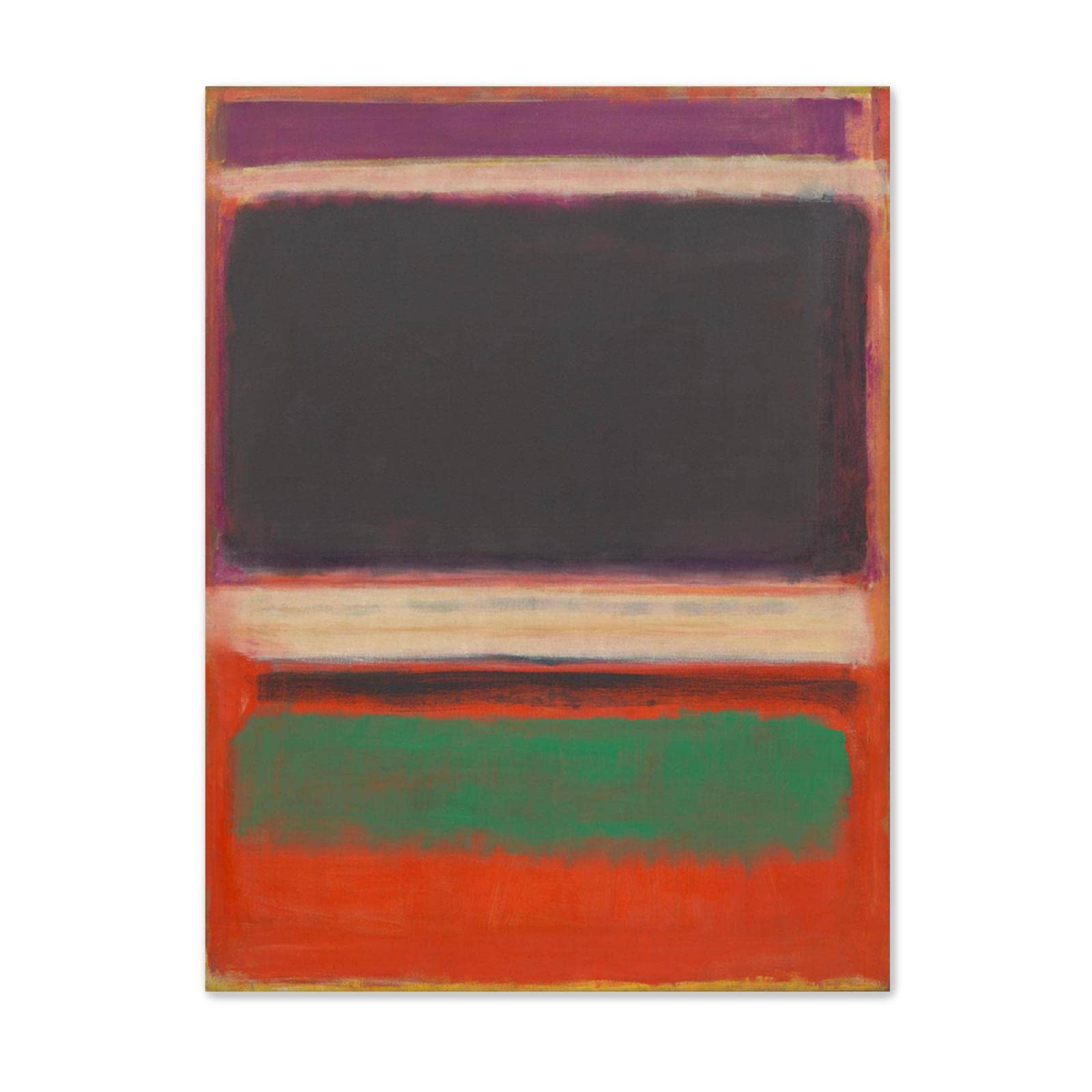 Famous Wall Art-Mark Rothko'No. 3' Poster-Color Abstract Graffiti Canvas Wall Art-Famous Painting Print on Canvas-Picture for Living Room Decor 60x80cm(24x31in) Frameless