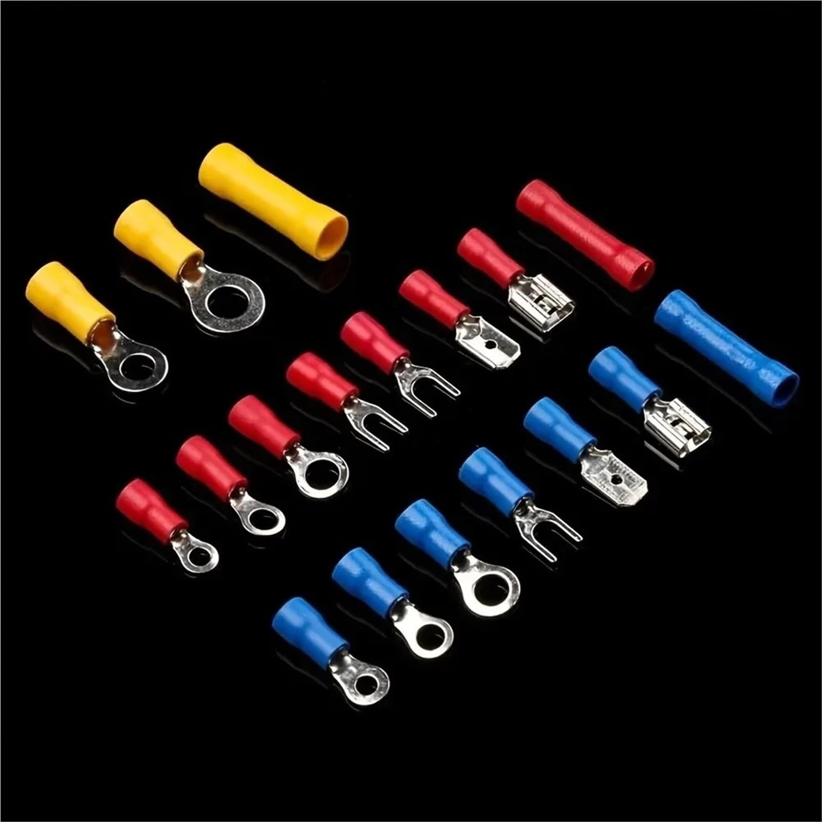 Cosse A Sertir 678 102 Pièces 15 Type Mâle Femelle Pelle Anneau Fourche Électrique Sertissage Terminal Connecteur Kit(678pcs)