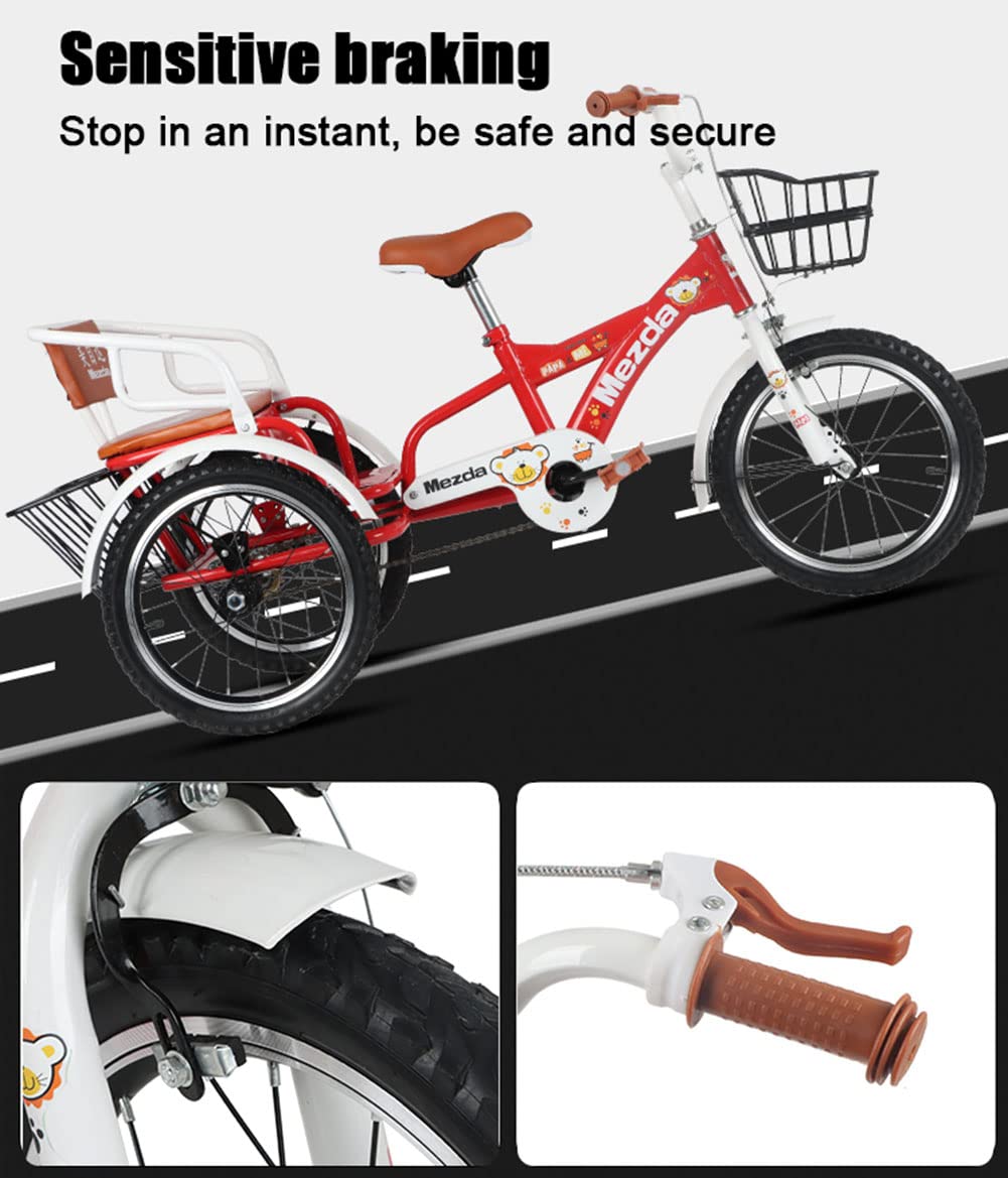 Amazon.co.jp: バスケット付き子供用三輪車、トライク14/16/18インチ3
