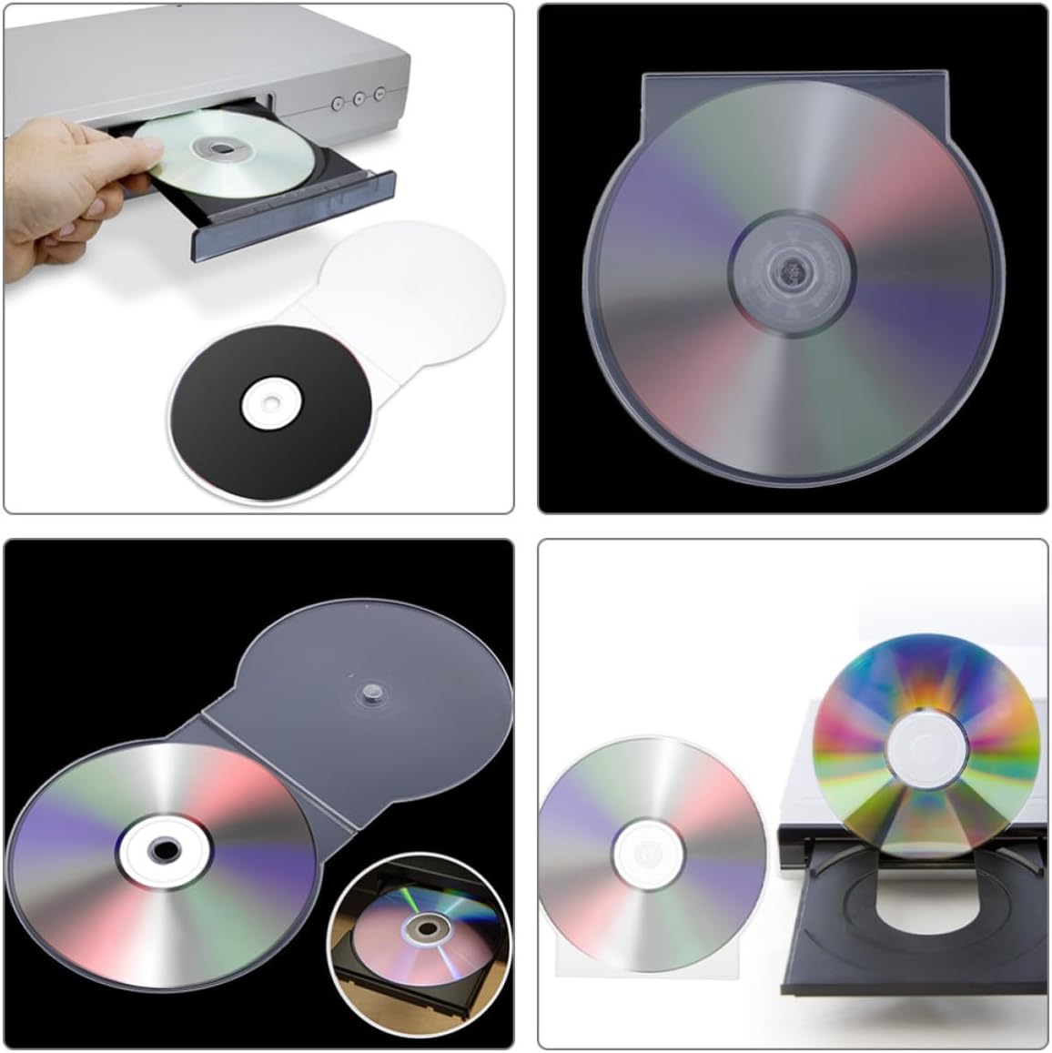 50pcs DVD Cases Plastic Holders for CD and DVD Storage, Space Saving and Sturdy Organization Solution for Personal Media Protection