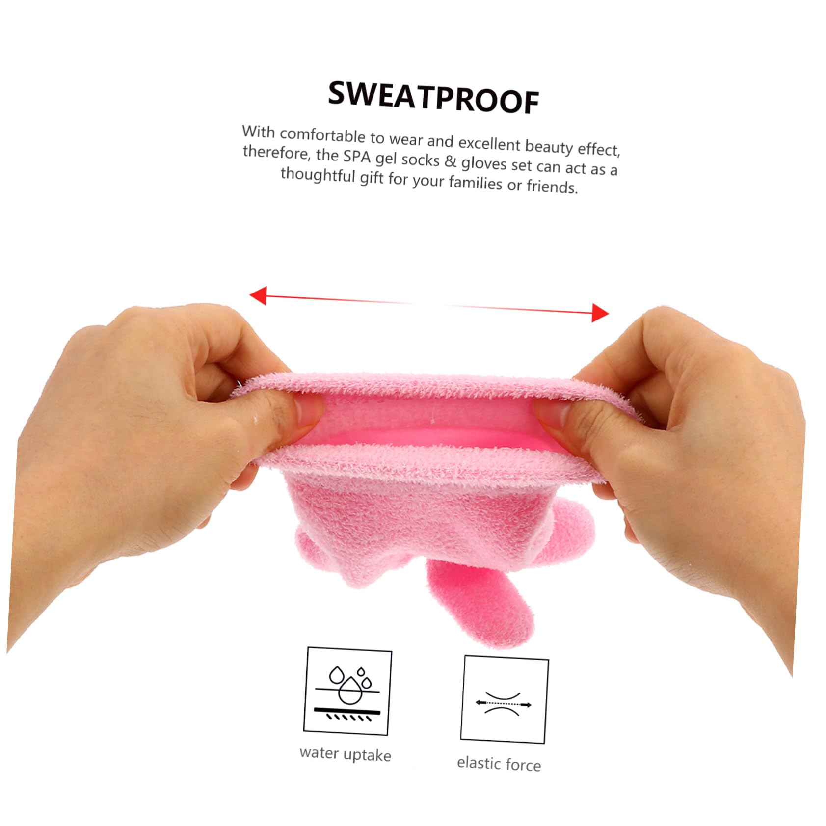 SHERCHPRY 2 Pairs Winter Gloves Touch Screen Gel Gloves for Men Women Moisturizing Socks for Cold Days