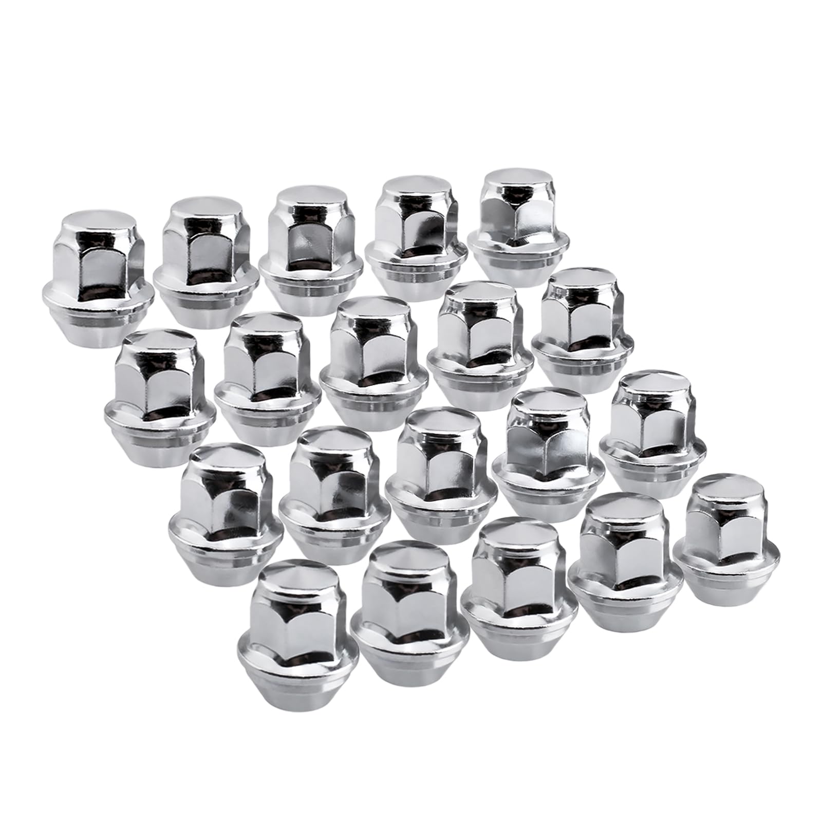 Écrous De Roue 14x1.5 Pour Ford Mustang 2015-2020 - Chrome, M14x1.5, 21 Mm Hex, Hauteur 37 Mm - 6