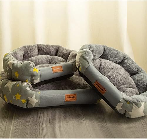 Miniatura 5 de Cama para mascotas, acogedora cama para mascotas, colchones de felpa suave para gatos, cojines antideslizantes para mascotas con almohadillas