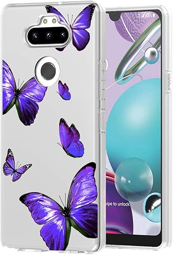 Zoeirc Funda para LG Aristo 5 Pluspara LG K31LG Risio 4para LG Phoenix 5para LG Fortune 3 Funda transparente para niñas, TPU suave a prueba de