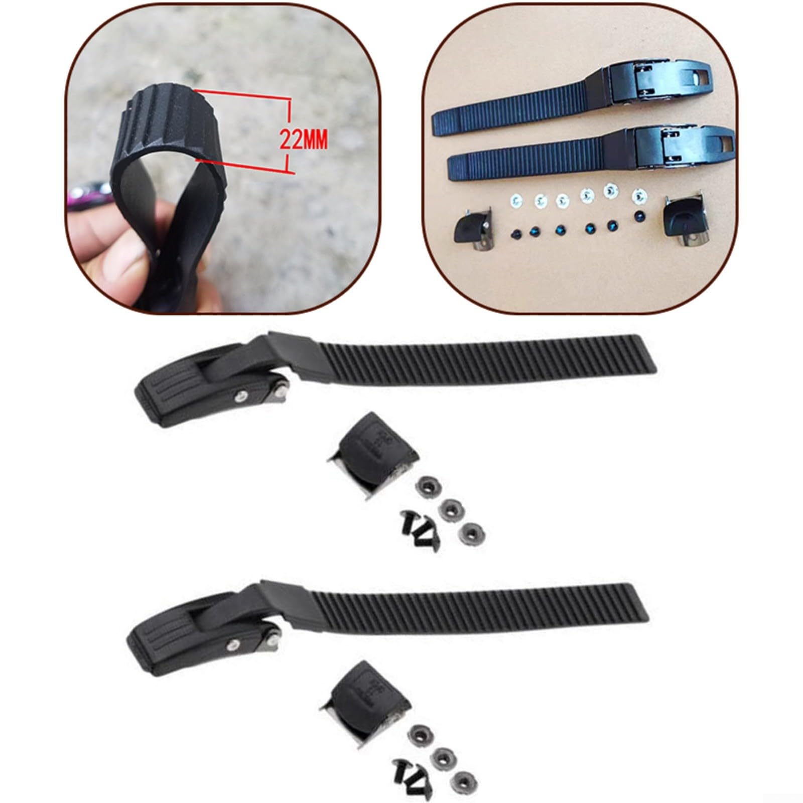 Fibbia per pattini in linea, fibbia di ricambio per pattini a rotelle, con viti e dadi (B), K59C5O5U0Q1TI06WZD467GF