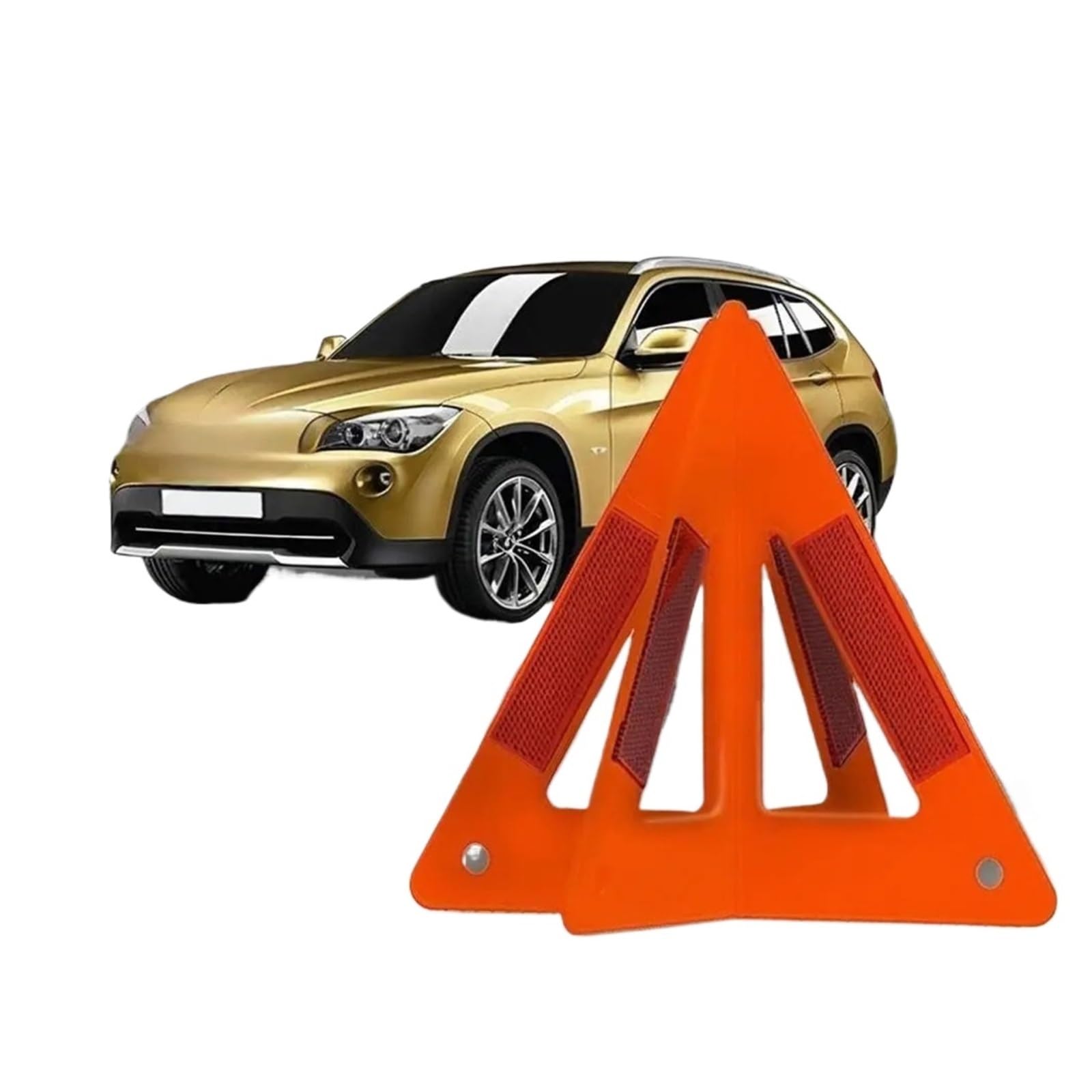 6 Set/12 Pezzi Triangolo di Avvertimento Emergenza Segnale Pericolo Guasto for Auto visibilità Sicurezza Stradale Riflettente Stop per Accessori Emergenza