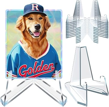 20 Pack Card Display Stand, Acrylic Easel Card Display, Sports Card Holder Stand, Graded Psa Card Display, Trading Baseball Card Stand, Card Holder Display, Tarot Coin Sports Card Stand 2.1Inch
