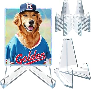 20 Pack Card Display Stand, Acrylic Easel Card Display, Sports Card Holder Stand, Graded Psa Card Display, Trading Baseball Card Stand, Card Holder Display, Tarot Coin Sports Card Stand (2.1Inch)