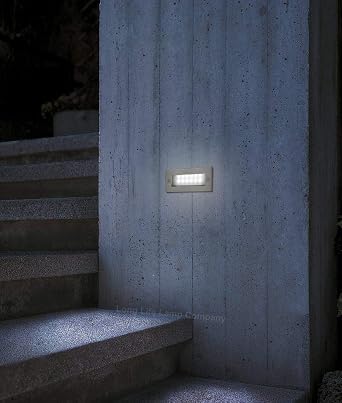 Long Life Lamp Company Mini 1.5w LED Outdoor Brick Light Step Light Cool White IP44 Recessed Wall Light ZLC093CW [Energy Class G]