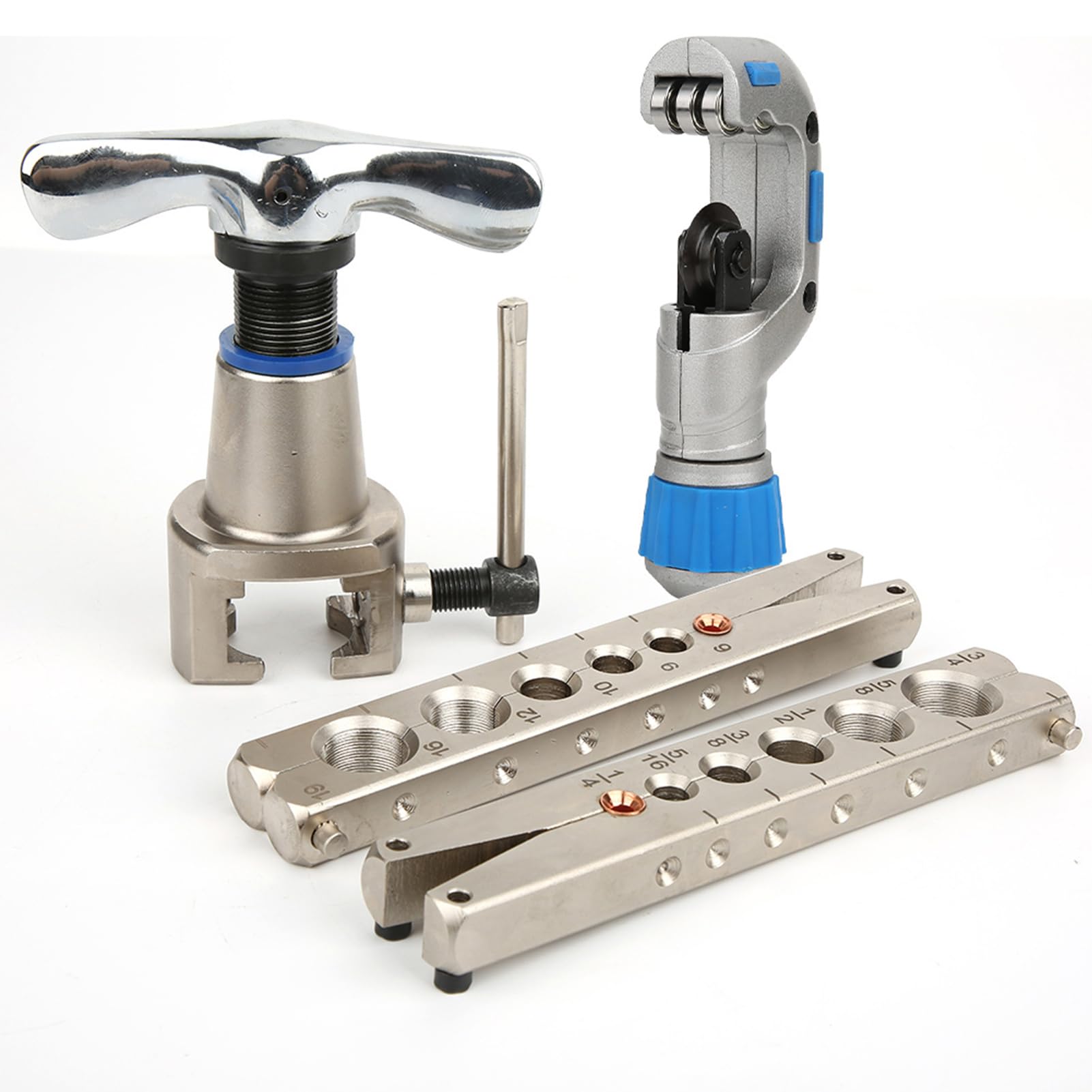 FTVOGUE Herramienta de Abocardado Expansor de Tubos, Juego de 5 uds., Kit de Abocardado de Tubos de Acero de Aleación para Mantenimiento de Refrigeradores de Aire Acondicionado