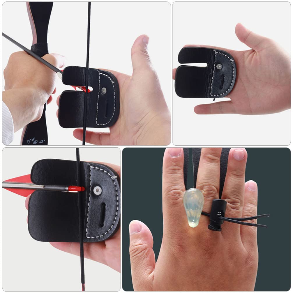 BESPORTBLE Finger Guard Adjustable Fingers Protector for Archery Practice Adjustable Tightness Detachable Design for Comfort and Stability Craftsmanship for Use for Archery Equipment