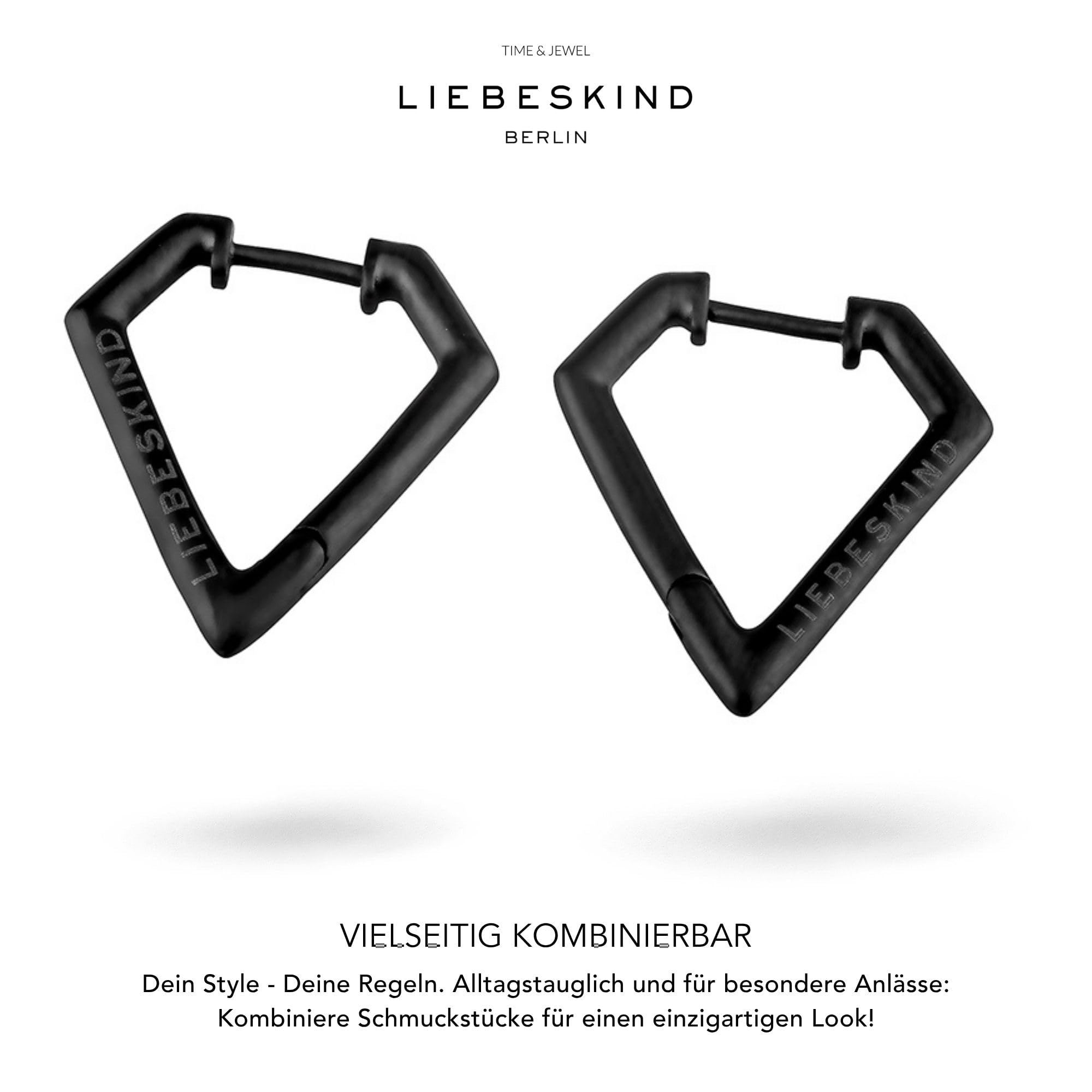 Liebeskind Berlin Damen-Creolen Edelstahl mattiert