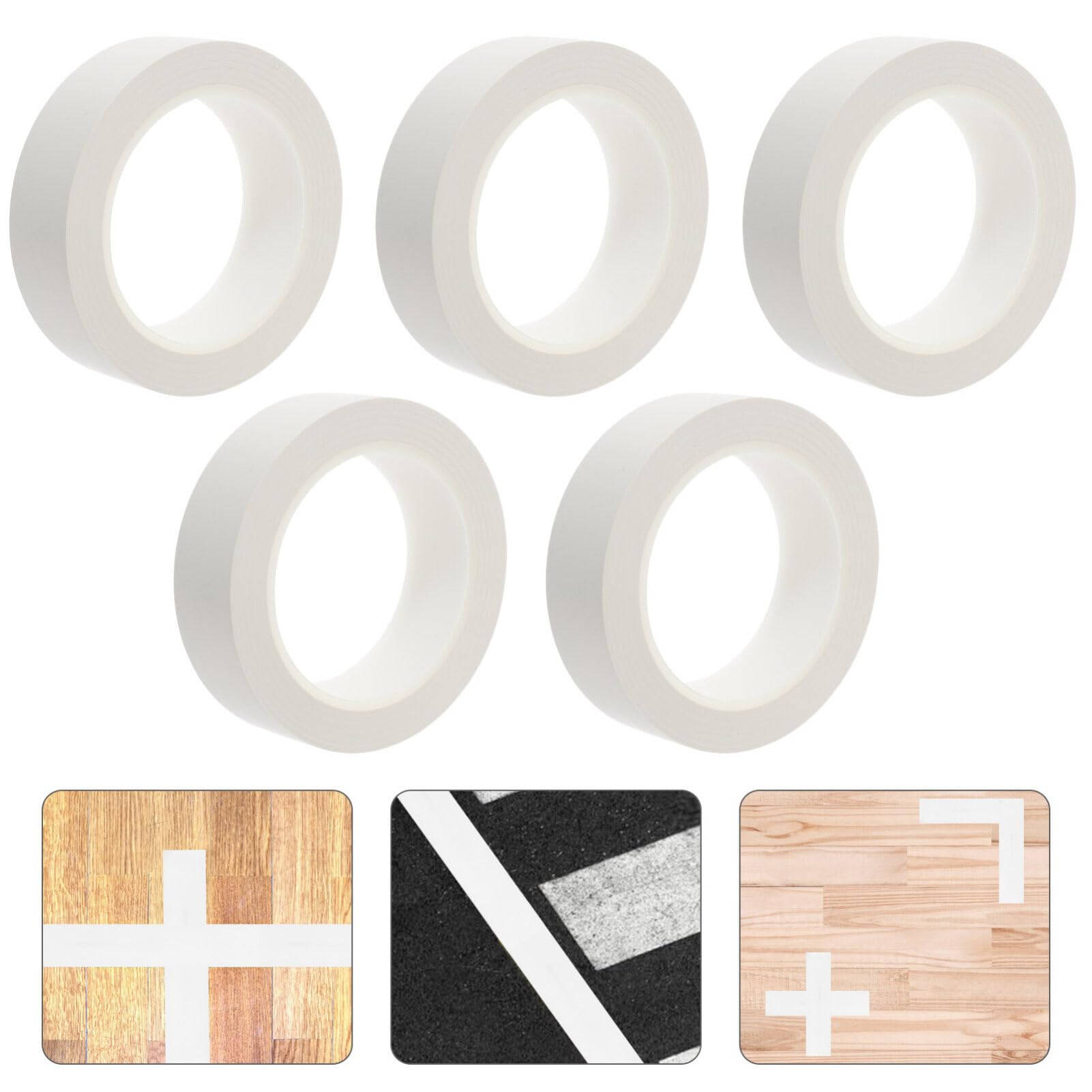 SOLUSTRE 5rouleaux Ruban Adhésif Toilé Blanc Ruban Adhésif pour Moquette Emballage Réparation Multifonctionnel