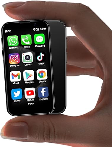 Vista 11 de Mini teléfono 4G desbloqueado Mini Smartphone 4GB+128GB Batería más pequeña del mundo 2000mAh Pantalla táctil HD Teléfono móvil compacto para niños