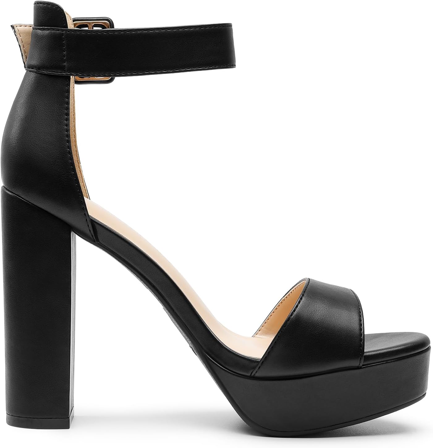 DREAM PAIRS Women's Platform Heel Sandals, Open Toe Ankle Strap Heel Fashion Wedding Party Dress Sandals Shoes - Image 4