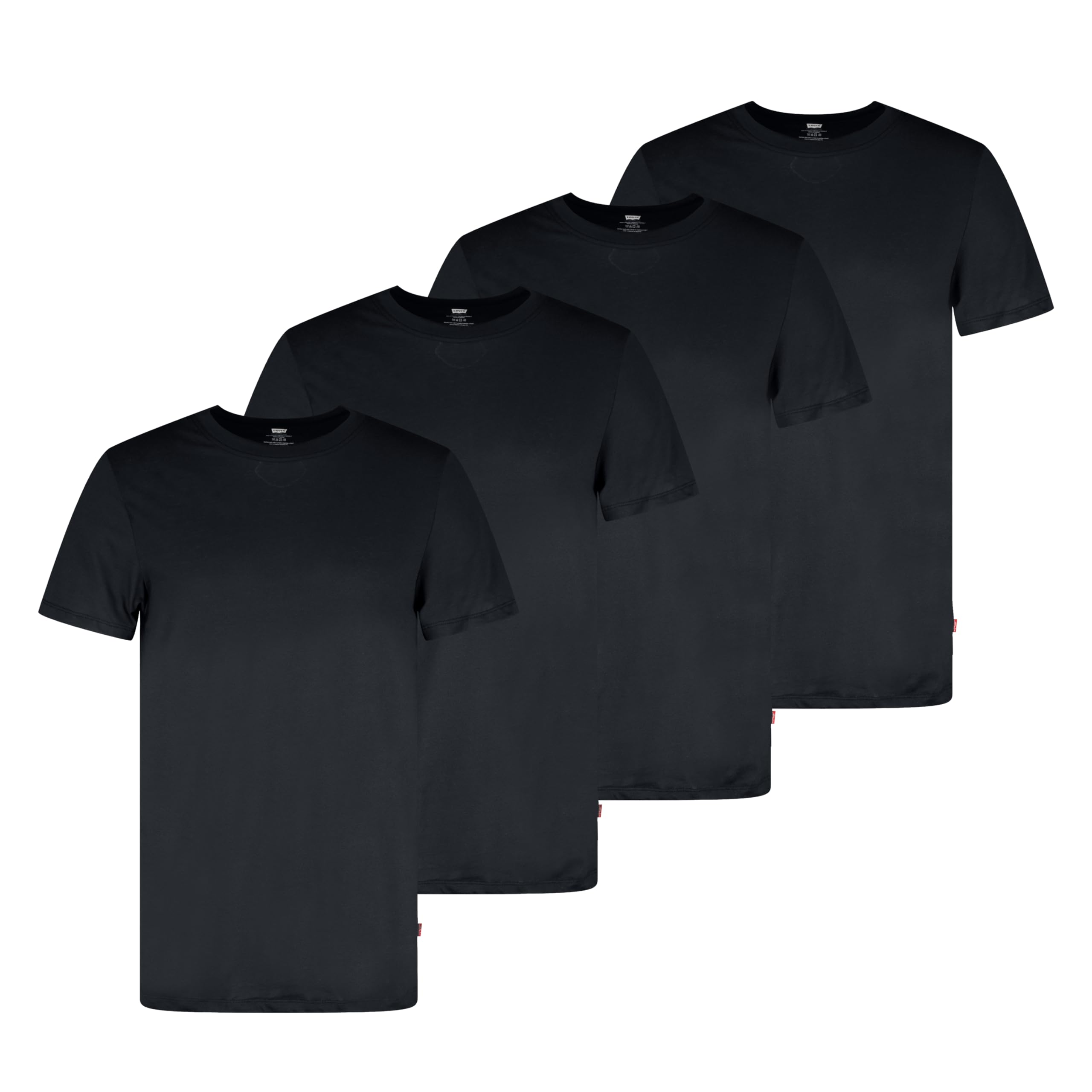 

                                                    Levi's Men's 4-Pack Basic Crew Neck T-Shirt, Black