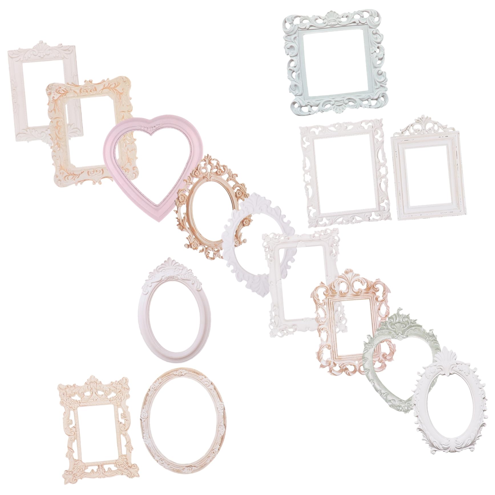 VILLCASE 3 Sätze Grundmaterial Papier Antike Bilderrahmen Sammelalbum Band Decoupage Paper Bastelpapier Letter Paper Scrapbook Paper Scrapbook-papierornament Handwerksbedarf 40 Blatt*3
