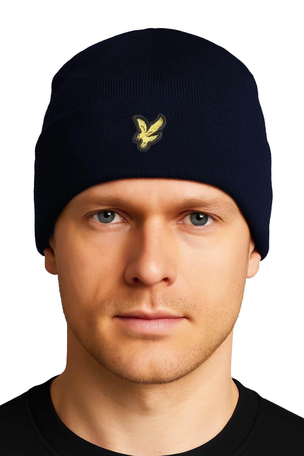 Lyle & Scott Men's Bleu Merino Wool Hat