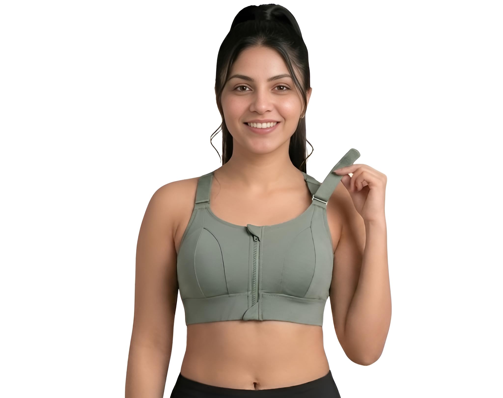 SUTOVARA Women Front Zip Sports Bra-image-22