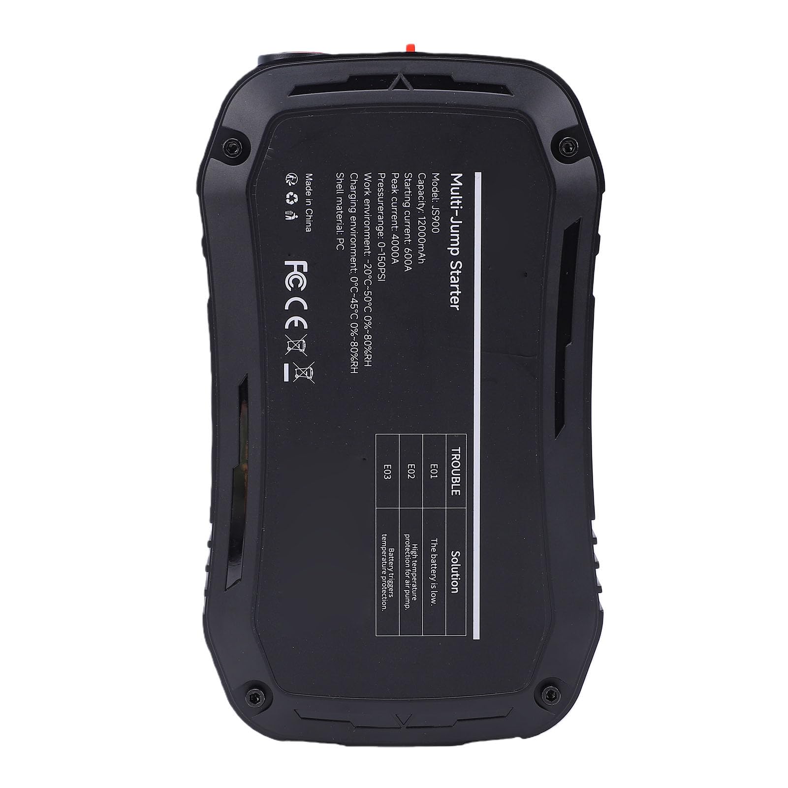 banapoy Avviatore di Emergenza con Picco 4000 A con Gonfiatore per Pneumatici, Pompa Ad Aria 150 PSI per Auto, Camion, SUV, Batteria da 12000 mAh, Ricarica Rapida, Luce LED