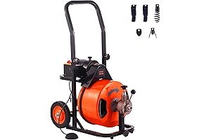 VEVOR 100 ft Snake Drain Cleaner Machine for 2" to 4" Pipes