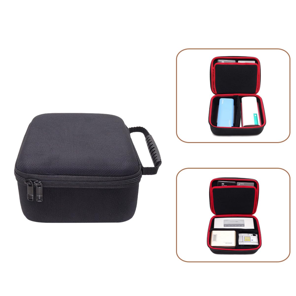 Borsa Organizer per Cavi Nera Oxford Resistente, Capacità Ampia, Portatile per Gestire Caricabatterie e Accessori Elettronici in Viaggio