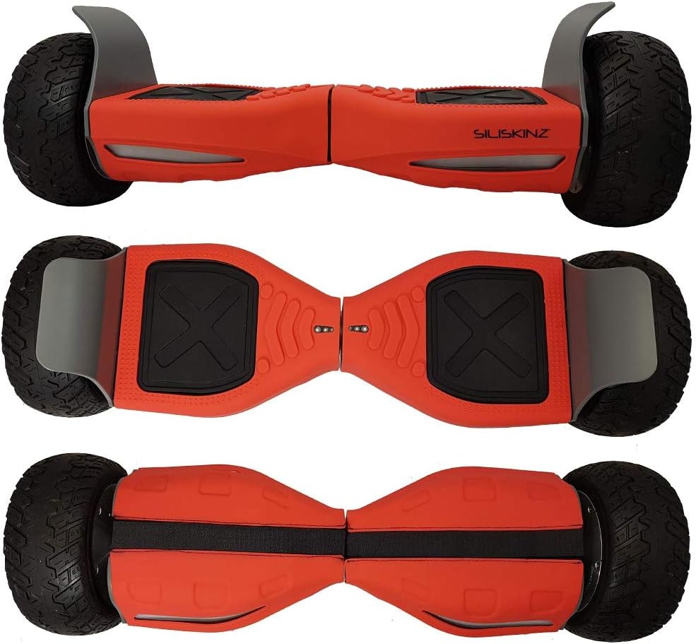 SILISKINZ® 360 Degree Board Silicone Jelly Case Cover - For All Terrain 8.5" Swegway 2 Wheel Smart Scooter (RED)
