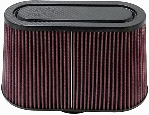 K&N Filtro de aire universal Alto rendimiento, Premium, Filtro de repuesto Diámetro de la brida 3.875 in, Altura del filtro 7 in, Longitud de brida